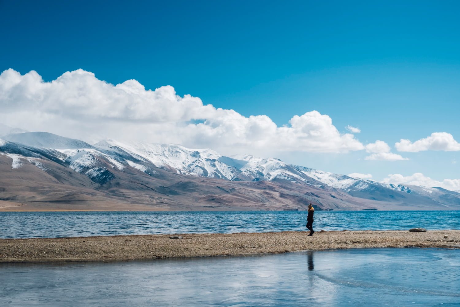 women-pangong-lake-mountain-leh-ladakh-india